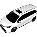 White Modern Minivan With Sleek Exterior Design And Black Alloy Wheels