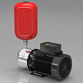 Industrial Equipment Featuring Red Tank Stainless Steel Pump Body Black Motor And Digital