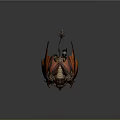 Fierce Mythical Dragon Creature Game Movie Character Featuring Red Orange Wings Intricate Textures Sharp Claws