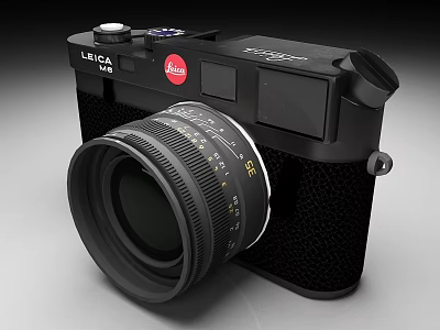 Professional Leica Digital Camera With Black Body And High Quality Lens Design 3d model