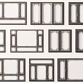 Stylish Casement Windows With Various Frame Designs And Multiple Style Options 3d model