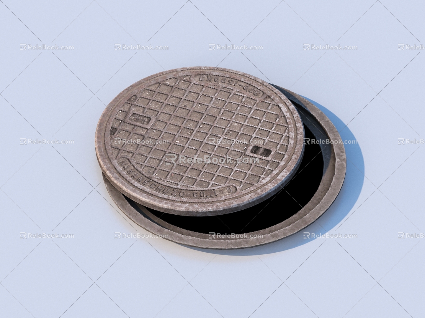 Manhole cover sewer manhole cover outdoor sketch 3d model