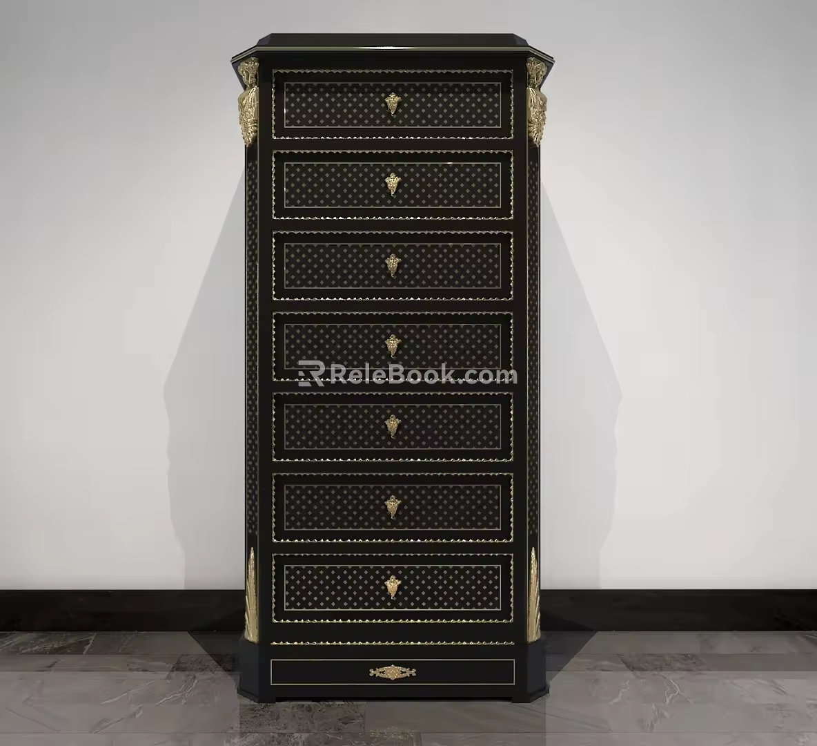 European Classical Locker 3d model