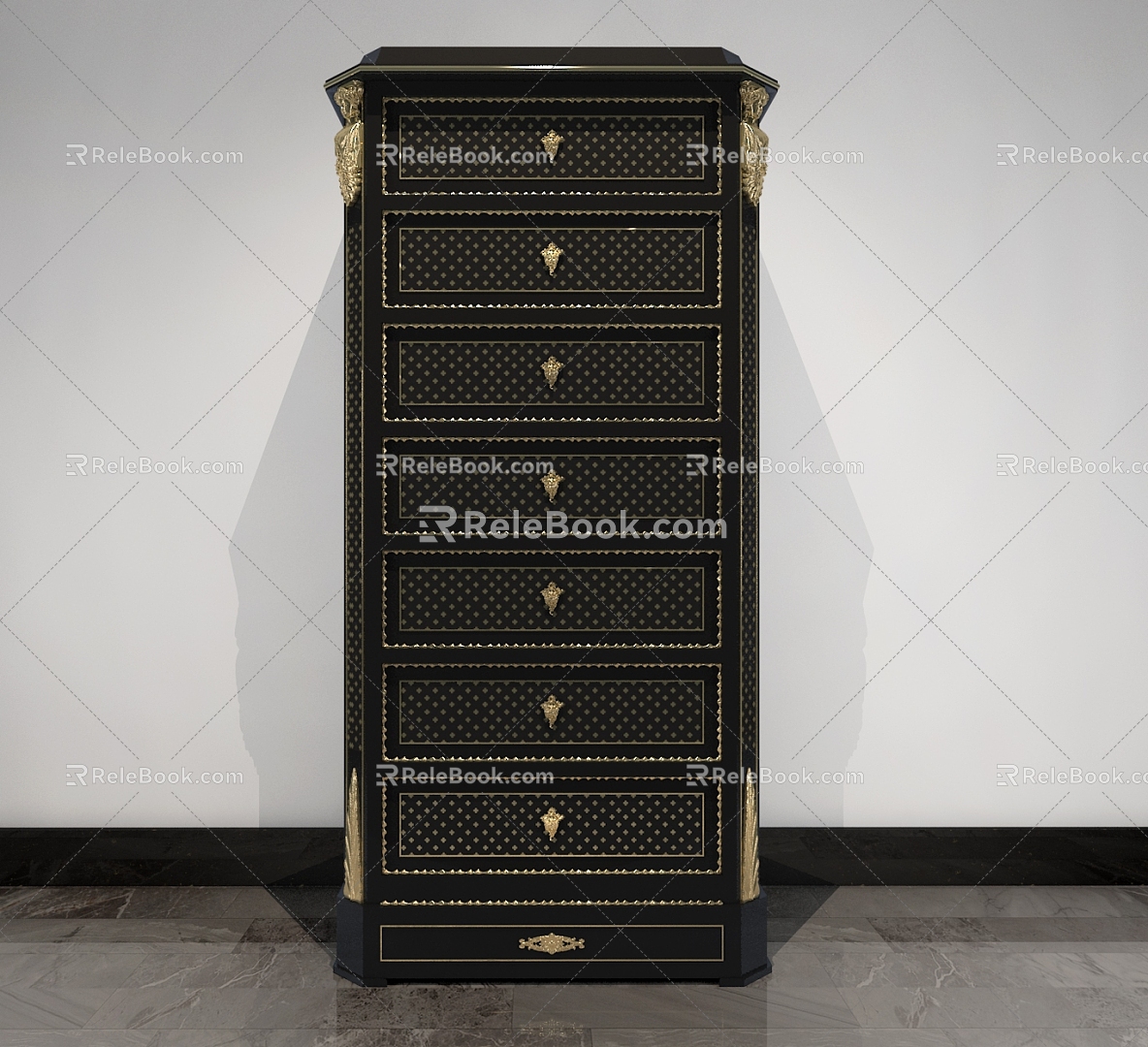 European Classical Locker 3d model