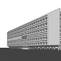 Copying Corbusier Architecture Marseille Apartment 3d model