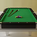 Professional Billiard Table with Green Felt Surface Pool Balls and Cues