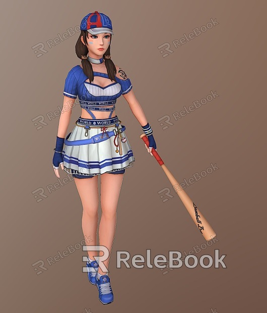 Cheerleading Baseball Costume Lori Game Character Anime Character model