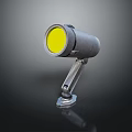 Modern Adjustable Furniture Spotlight With Metallic Arm And Yellow Light Source