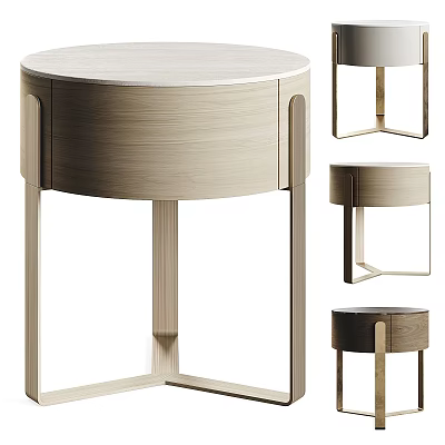Modern Wooden Bedside Tables With Various Designs And Minimalist Styles 3d model