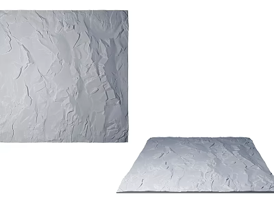 Gray Textured Stone Background Wall Panel Design for Interior Decoration 3d model