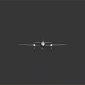 Sleek White and Orange Airplane Model with Streamlined Design Black Accents and Wings