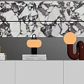 Modern table lamp combination 3d model
