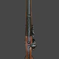 A pistol with a carved wire 3d model