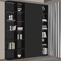Modern Bookshelf Design With Multi Layer Shelves Books And Decorative Items 3d model