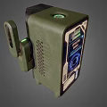 Industrial Equipment With Green Casing Display Screen Control Knob And Ventilation Holes