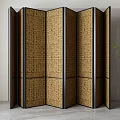 New Chinese-style screen partition 3d model