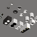 Modern Downlights And Spotlights With Various Designs Square Round Black White Ceiling Fixtures