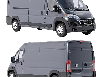 Ram Promaster Van Front And Rear Displays 3d model