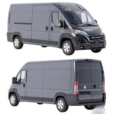 Ram Promaster Van Front And Rear Displays 3d model