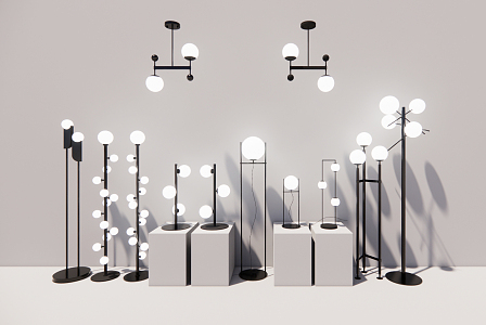 Modern lamp combination 3d model