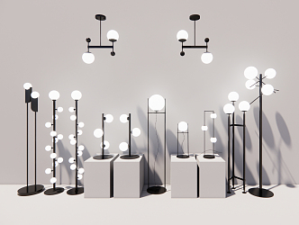 Modern lamp combination 3d model