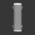 Futuristic Compact Silver Gray Car With Sleek Design And Front Camera 3d model