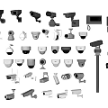Security monitoring camera monitoring combination monitoring street lamp monitoring videophone home monitoring 3d model
