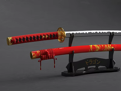 Japanese samurai sword Japanese samurai sword 3d model