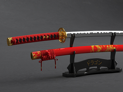 Japanese samurai sword Japanese samurai sword model