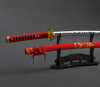 Japanese samurai sword Japanese samurai sword 3d model