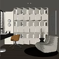 Modern study 3d model