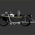 Industrial Style Motorcycle Postman Motorcycle Three-wheeled Motorcycle Classic Motorcycle Retro Motorcycle Classic Motorcycle 3d model