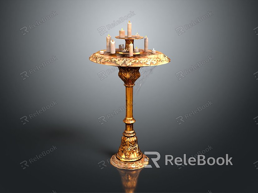 Candlestick Candle Copper Candlestick Classical Candlestick Lighting Supplies Red Candle White Candle Life Supplies model