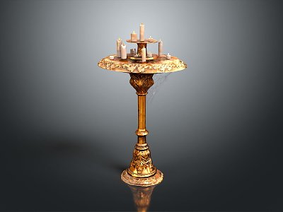 Candlestick Candle Copper Candlestick Classical Candlestick Lighting Supplies Red Candle White Candle Life Supplies model