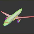White Airplane Model With Twin Engines Detailed Wings And Smooth Fuselage On Dark Reflective Background