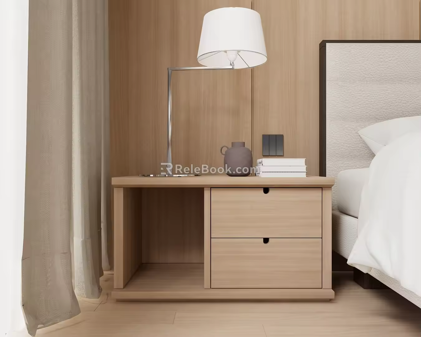 Modern bedside table 3d model