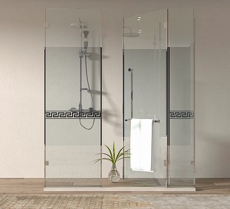 Modern shower 3d model