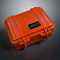 Durable Orange Protective Storage Case With Secure Latches And Brand Label