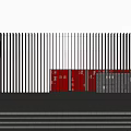 Modern Sales Office Building Vertical Grille Sales Department Simple Display Center 3d model