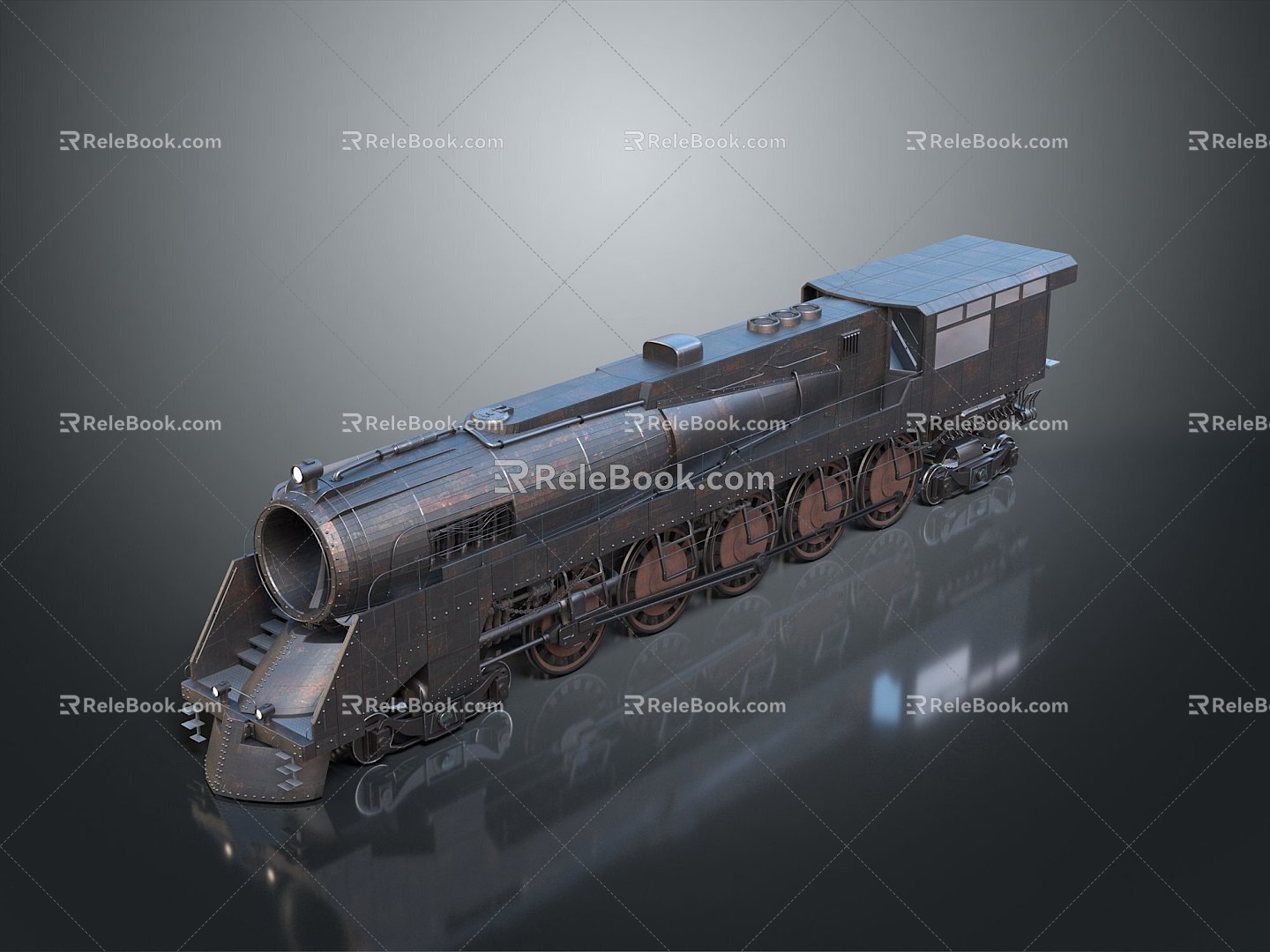 vintage train steam train train carriage locomotive head steam car carriage train vehicle 3d model