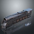 vintage train steam train train carriage locomotive head steam car carriage train vehicle 3d model