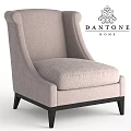 Stylish Beige Upholstered Accent Chair With Black Legs And Comfortable Cushion