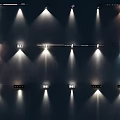 Downlights And Spotlights Arrangement On Wall With Various Illumination Effects For Indoor Ambiance