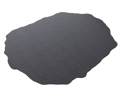 Black Shaped Rug With Irregular Edge For Modern Home Interior Decor 3d model