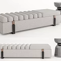Modern Bed End Stool Sofa Stool Low Stool 3d model