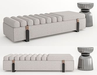 Modern Bed End Stool Sofa Stool Low Stool 3d model