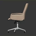 Light Pink Fabric Single Chair With Armrests Silver Metal Base And Wheels Modern Design