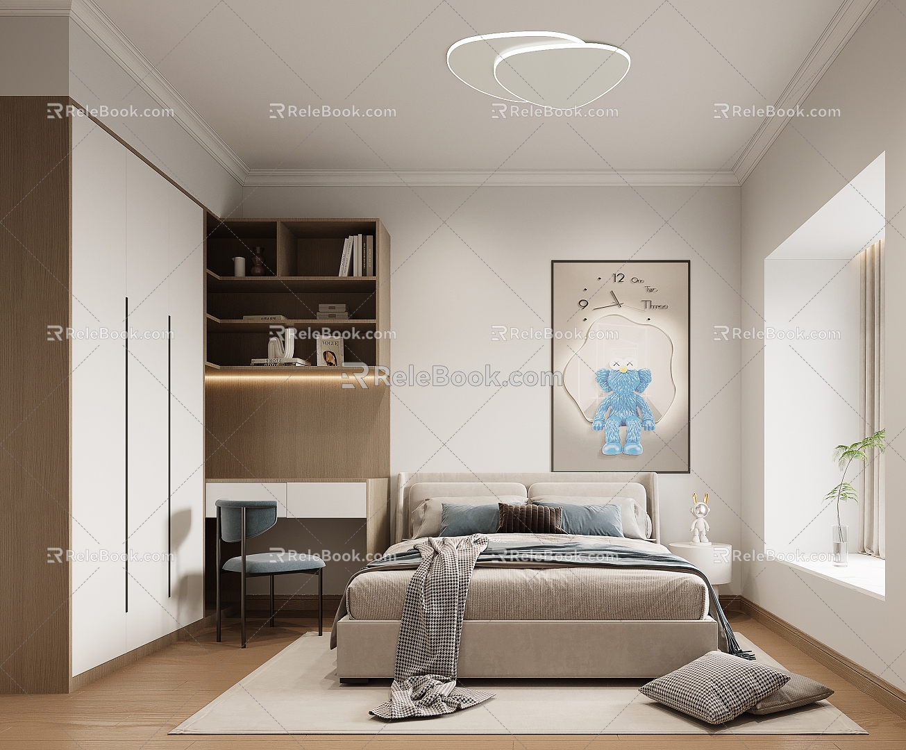 Modern Children's Room Simple Bedroom Children's Room 3d model