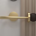Interior Wall Featuring Stylish Silver Spiral And Golden Black Ball Door Handles