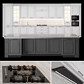 Modern Kitchen Interior Design With White Cabinets And Marble Island Counter